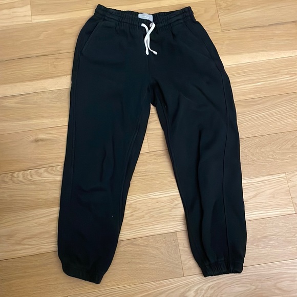 Everlane Pants - EVERLANE Women Black Cotton Sweatpants (Size S)